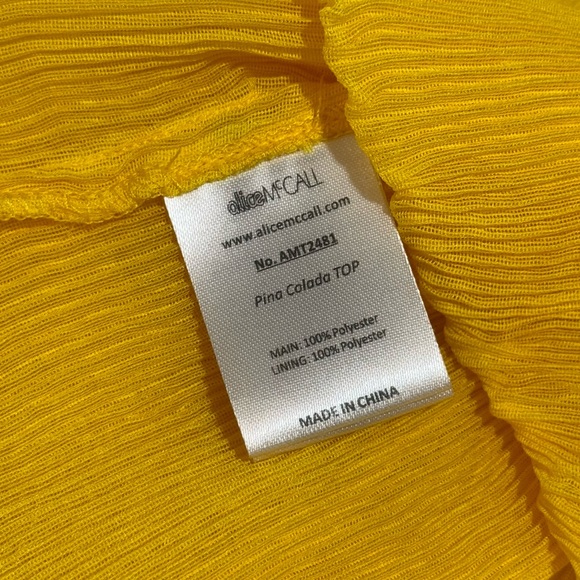 Alice McCall Pina Colada Off The Shoulder Blouse in Yellow RARE US 2 - Picture 6 of 6